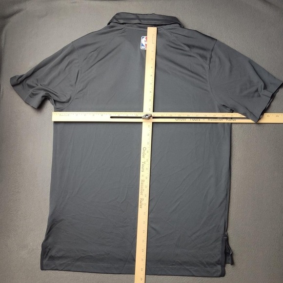 Nike Chicago Bulls Polo Shirt Men Large Gray NBA Basketball Dri-FIT Short Sleeve - Picture 8 of 10